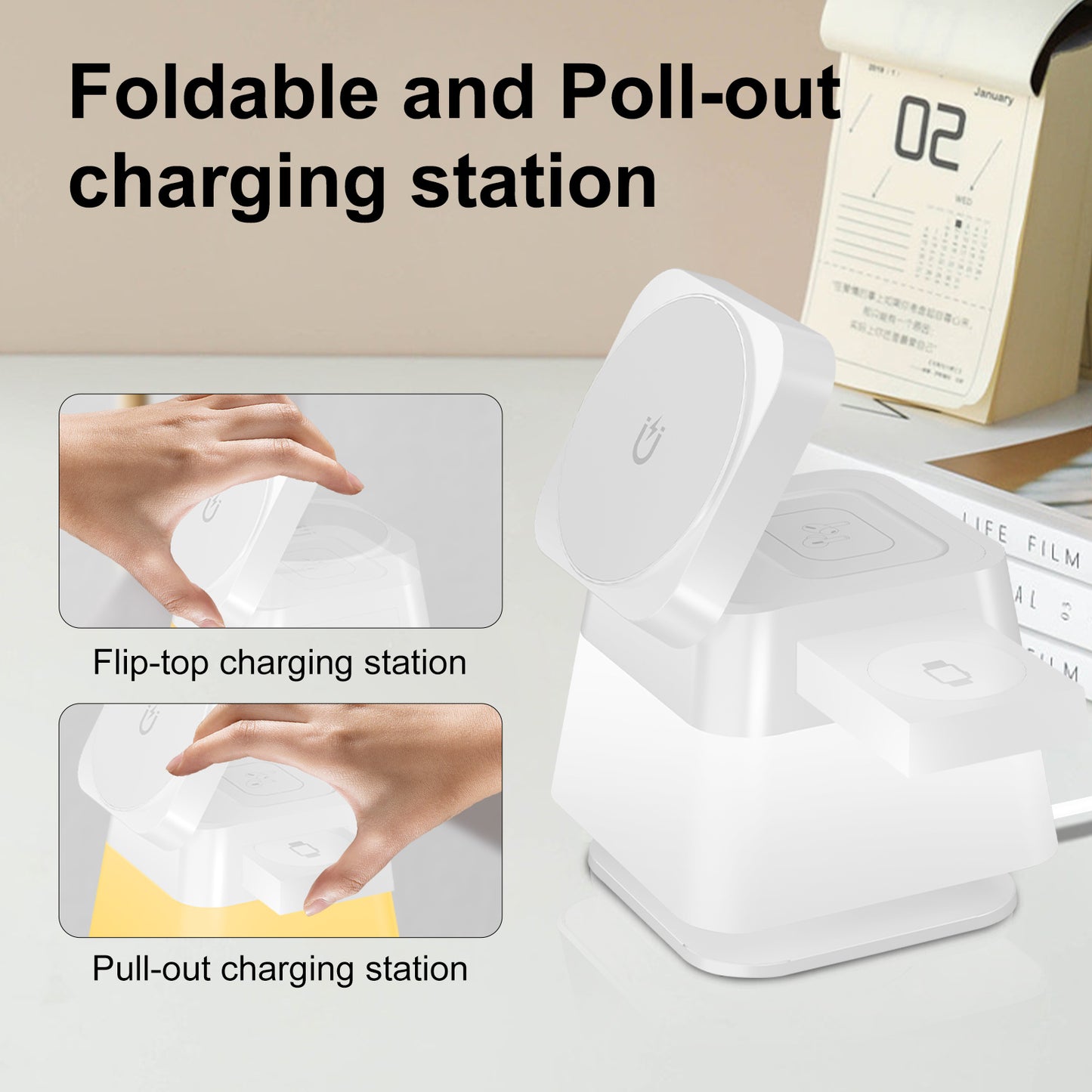 4 In 1 Rotatable Wireless Charger