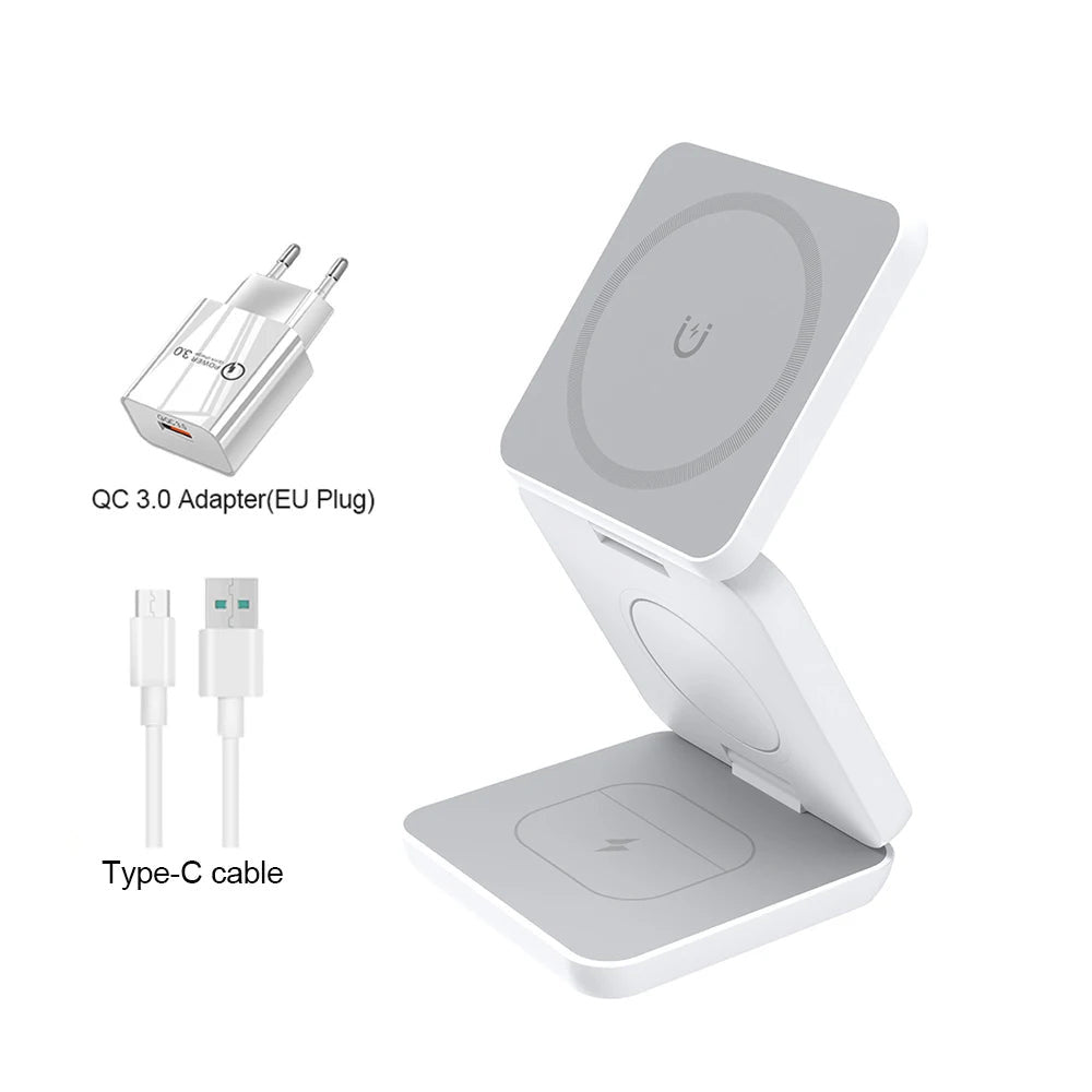 Folding 3 in 1 Wireless Charger Magnetic