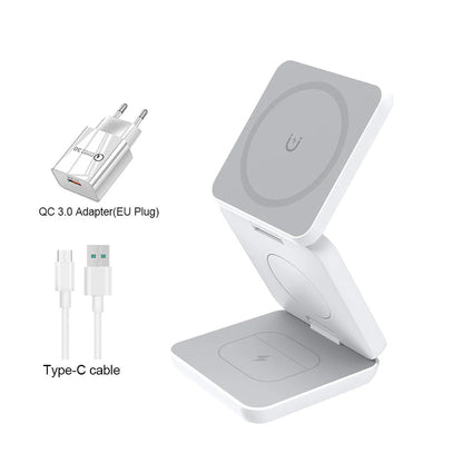 Folding 3 in 1 Wireless Charger Magnetic
